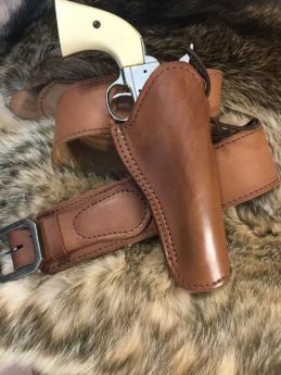 Leather Belt Holster For All Cow Boy Guns With Belt Hand Made