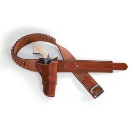 Leather Belt Holster For All Cow Boy Revolvers With Bullet Pockets Belt