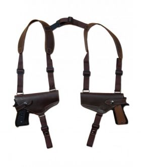 Simple Leather Double Guns Shoulder Holster For All Guns