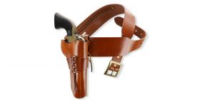 Western Style Leather Belt Holster For All Revolvers With Belt